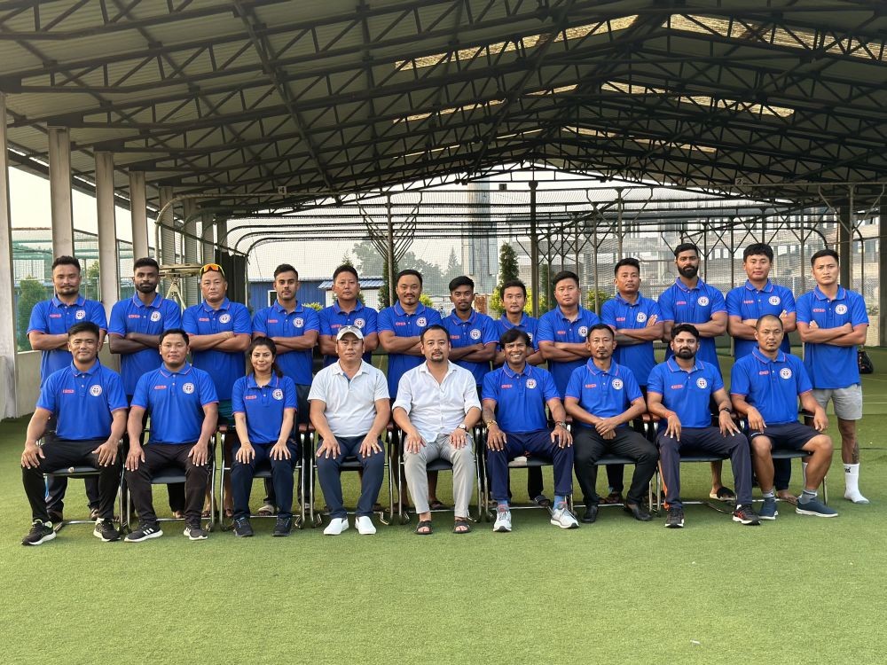 The 15-member Nagaland team for the Syed Mushtaq Ali Trophy 2023-24 along with support staff.